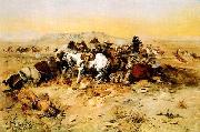 Charles M Russell A Desperate Stand Sweden oil painting reproduction